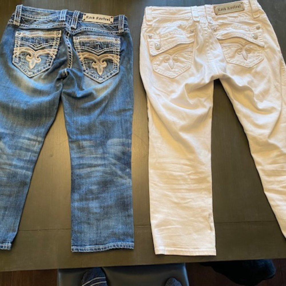 Rock Revival Capri Jeans Size 27 ( 2 Pair)
